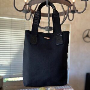 Salvatore Ferragamo Black Nylon Canvas Tote Bag, EUC